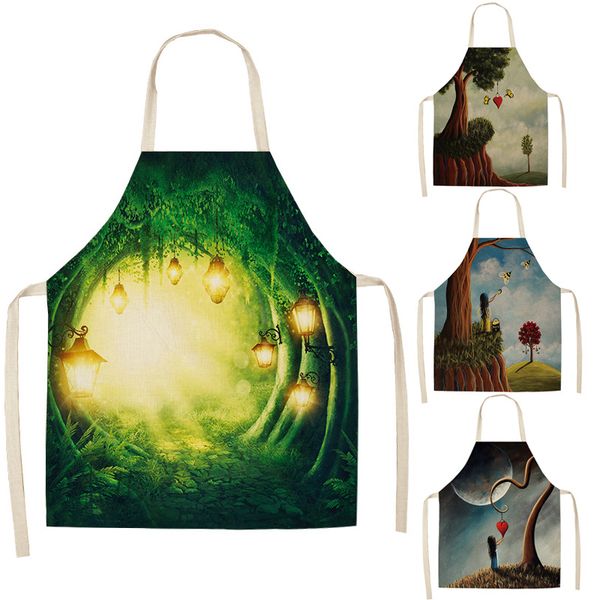 1 pcs tree hole forest pattern kitchen apron for cooking sleeveless cotton linen aprons bibs home cleaning accessories 
1 pcs tree hole forest pattern kitchen apron for cooking sleeveless cotton linen aprons bibs home cleaning accessories