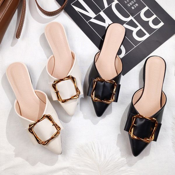 pointed toe mules for women 2020 ladies' slippers low rivet summer women's shoes loafers cover flat fabric metal decoration, Black
pointed toe mules for women 2020 ladies' slippers low rivet summer women's shoes loafers cover flat fabric metal decoration, Black
