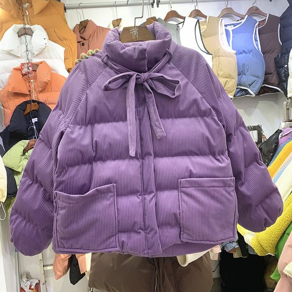 2019 winter cotton padded jacket women corduroy bread jackets student lace-up thicker warm coat woman streetwear casaco feminino, Black
2019 winter cotton padded jacket women corduroy bread jackets student lace-up thicker warm coat woman streetwear casaco feminino, Black