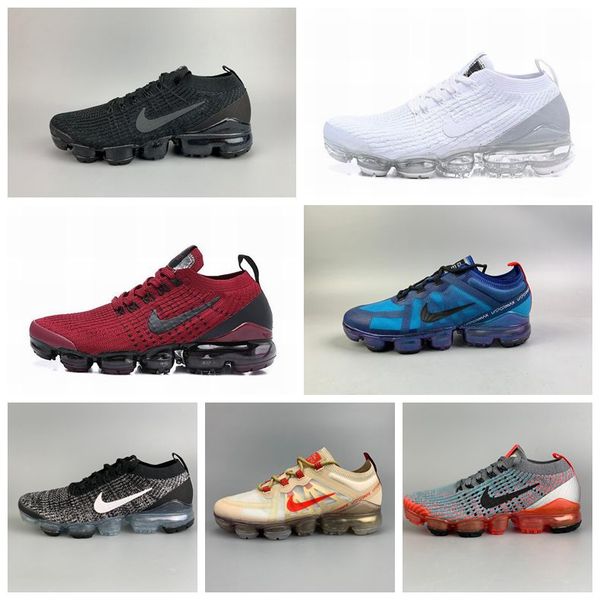 fashion knit 2.0 fly 1.0 mens running shoes men sneakers women white sport shock corss hiking jogging walking outdoor shoes 36-45
