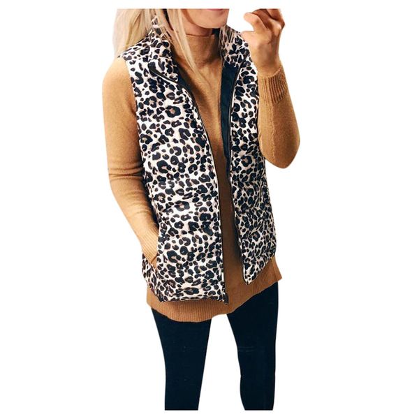 women leopard sleeveless pullover blouse open front jacket coat long outerwear colete feminino chaleco 2020 #yl10, Black;white
women leopard sleeveless pullover blouse open front jacket coat long outerwear colete feminino chaleco 2020 #yl10, Black;white