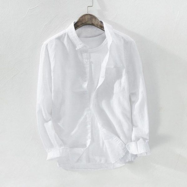 men shirts cotton and linen long-sleeved shirt 2020 summer solid comfortable pure linen casual loose holiday shirts plus size, White;black
men shirts cotton and linen long-sleeved shirt 2020 summer solid comfortable pure linen casual loose holiday shirts plus size, White;black