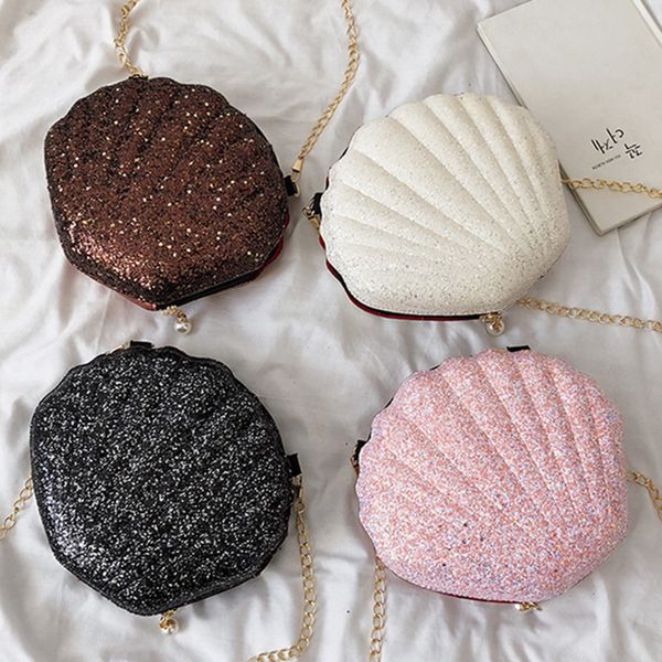 2020 women shoulder bag summer fashion chain sequined messenger bag pu handbags cute shell shape solid color shoulder bags lady
2020 women shoulder bag summer fashion chain sequined messenger bag pu handbags cute shell shape solid color shoulder bags lady