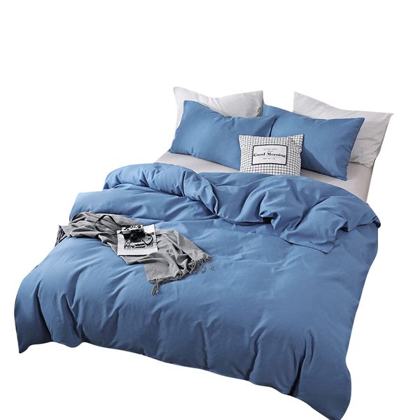 multi-size solid color bedding set pure polyester a/b double-sided pattern simplicity bed sheet, quilt cover pillowcase 3pcs
multi-size solid color bedding set pure polyester a/b double-sided pattern simplicity bed sheet, quilt cover pillowcase 3pcs