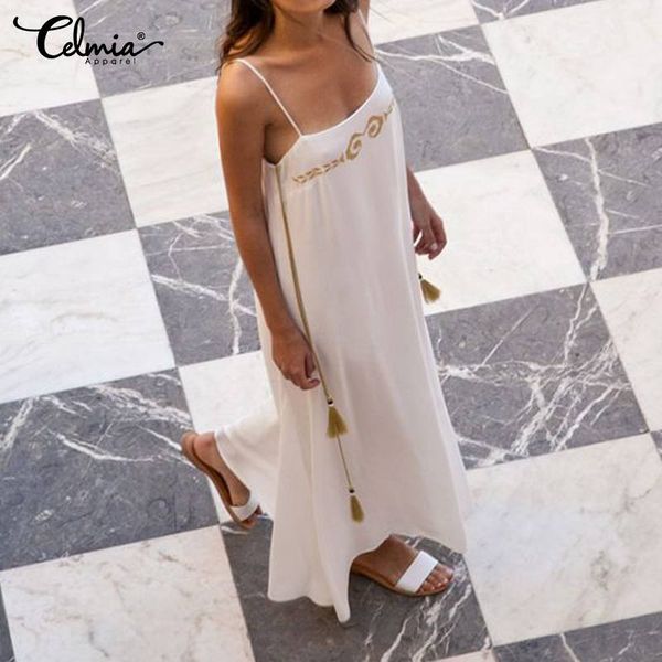 celmia bohemian dress women 2019 summer sleeveless spaghetti straps printed maxi long dresses holiday vestidos plus size, Black;gray
celmia bohemian dress women 2019 summer sleeveless spaghetti straps printed maxi long dresses holiday vestidos plus size, Black;gray