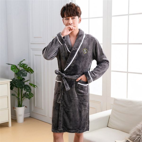 sleepwear casual men padded flannel negligee long sleeve robe for male winter warm kimono gown thicken loose home clothing, Black;brown
sleepwear casual men padded flannel negligee long sleeve robe for male winter warm kimono gown thicken loose home clothing, Black;brown
