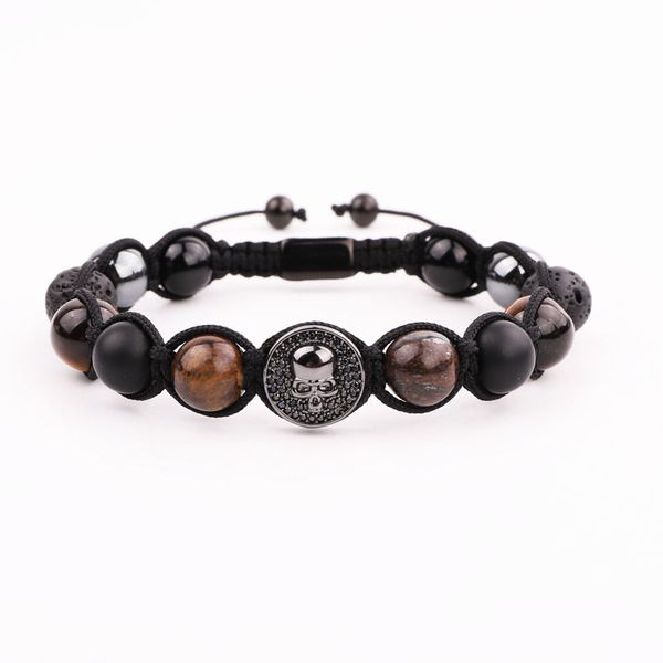 beaded, strands fashion men bracelet natural stone cz skull charm braided macrame jewelry gift, Black
beaded, strands fashion men bracelet natural stone cz skull charm braided macrame jewelry gift, Black