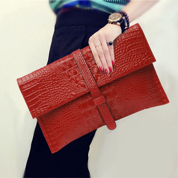 2018 new style envelope clutch purse genuine leather leather alligator texture large wallet women shoulder bag messenger bag
2018 new style envelope clutch purse genuine leather leather alligator texture large wallet women shoulder bag messenger bag
