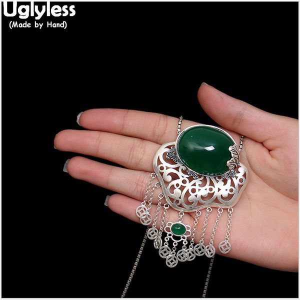 uglyless real 999 fine silver nature chalcedony women necklaces without chains ethnic tassel retro jewelry hollow pendant bijoux
uglyless real 999 fine silver nature chalcedony women necklaces without chains ethnic tassel retro jewelry hollow pendant bijoux