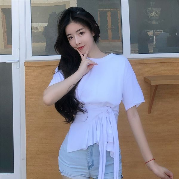 east gate back bow tie belt careful female butterfly jacket t-shirt jacket 2020 summer simple waist-exposed t-shirt, White
east gate back bow tie belt careful female butterfly jacket t-shirt jacket 2020 summer simple waist-exposed t-shirt, White