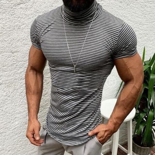 2019 new fashion mens summer t shirt short sleeves pinstripe tee with 5 colors size m-3xl, White;black
2019 new fashion mens summer t shirt short sleeves pinstripe tee with 5 colors size m-3xl, White;black
