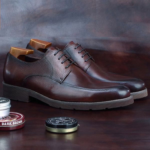 vintage round toe man formal dress retro comfortable shoes natural genuine leather handmade men' derby platform footwear bgq146, Black
vintage round toe man formal dress retro comfortable shoes natural genuine leather handmade men' derby platform footwear bgq146, Black