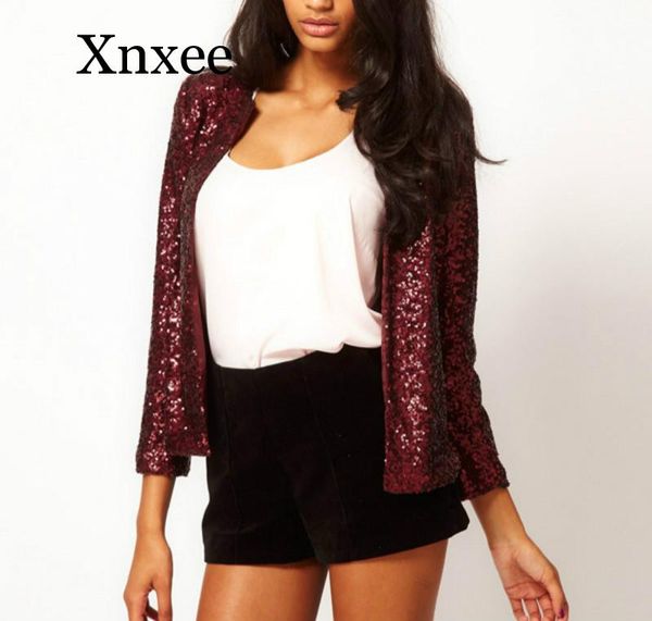 chic sequined blazers long-sleeved beading jacket with covered buckle o-neck woman mini suits stage show cardigan, White;black
chic sequined blazers long-sleeved beading jacket with covered buckle o-neck woman mini suits stage show cardigan, White;black