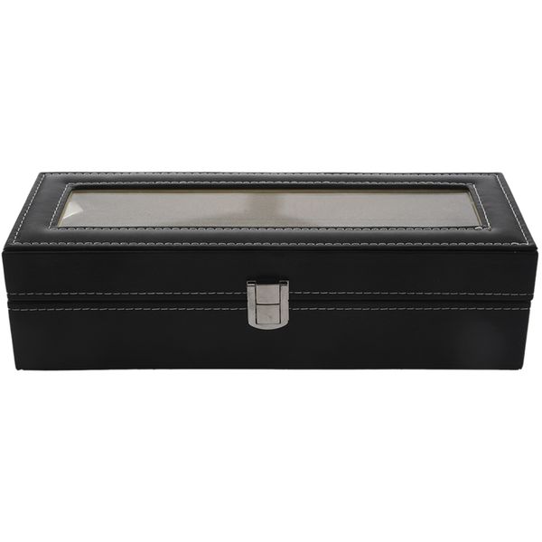 watch case leather watch box jewelry box gift for men (6 compartments - black), Black;blue
watch case leather watch box jewelry box gift for men (6 compartments - black), Black;blue