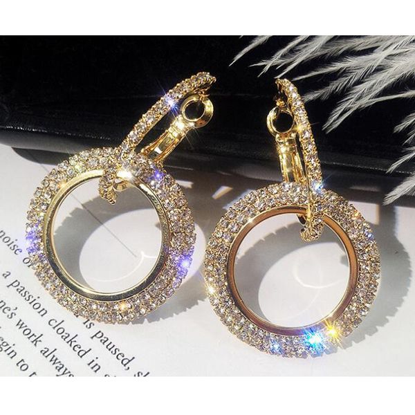 1 pair alloy earrings round rhinestone hoop earring european style earrings fashion women jewelry, Golden;silver
1 pair alloy earrings round rhinestone hoop earring european style earrings fashion women jewelry, Golden;silver