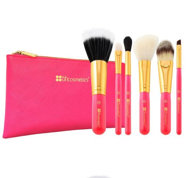 

Makeup bru h 6pc et portable eye hadow powder foundation blu h co metic bru he with bag makeup beauty kit gga1910