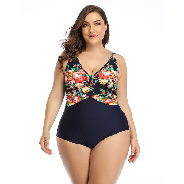 2020 new fattening bikini printed one-piece fat woman chest cross large size swimwear spot factory direct sales, White;black
2020 new fattening bikini printed one-piece fat woman chest cross large size swimwear spot factory direct sales, White;black