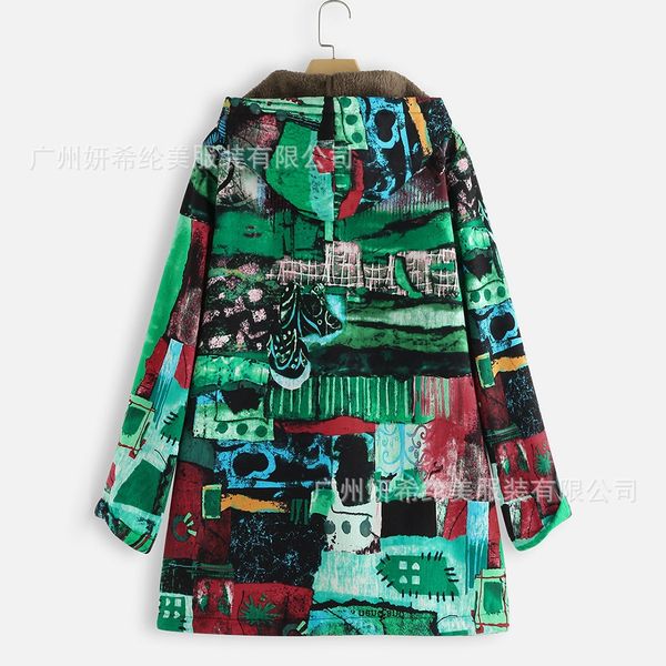 2019 europe and america autumn and winter new style printing plus velvet cotton jacket hooded zipper mid-length fashion women's outdoor, Blue;black
2019 europe and america autumn and winter new style printing plus velvet cotton jacket hooded zipper mid-length fashion women's outdoor, Blue;black