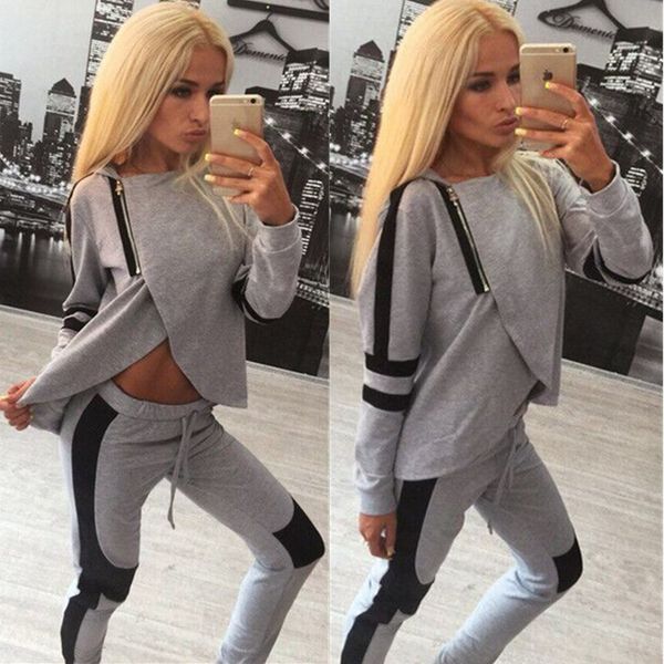 two piece dress women's sets clothing sports leisure suit 2 zipper tracksuit solid color long sleeve casual office lady, White
two piece dress women's sets clothing sports leisure suit 2 zipper tracksuit solid color long sleeve casual office lady, White