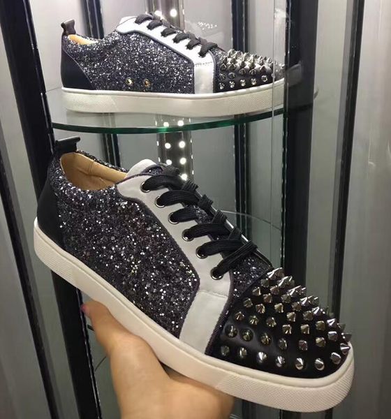 new spikes sneakers shoes women,men low trainers flats designer red bottom party dress sneaker casual walking flats size:35-47, Black
new spikes sneakers shoes women,men low trainers flats designer red bottom party dress sneaker casual walking flats size:35-47, Black