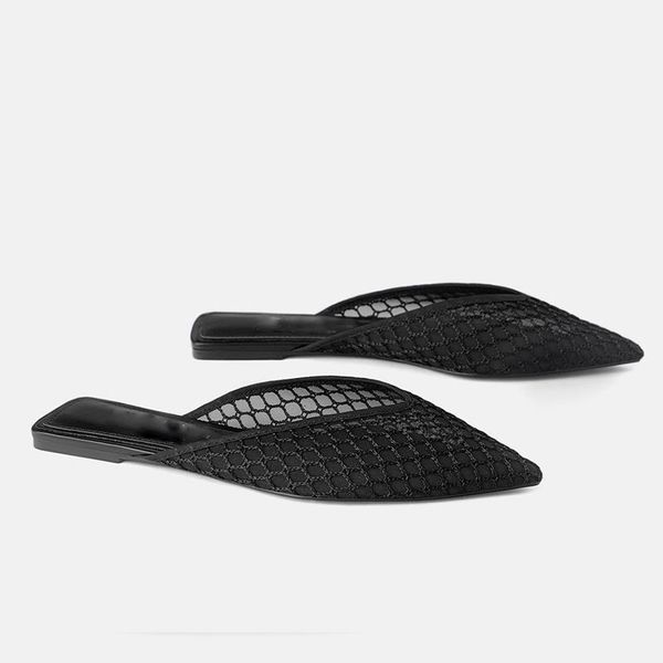 genshuo flat shoes 2020 fashion mules for women mesh pointed toe slip on flip flops women slipper summer sandals women's shoes, Black
genshuo flat shoes 2020 fashion mules for women mesh pointed toe slip on flip flops women slipper summer sandals women's shoes, Black