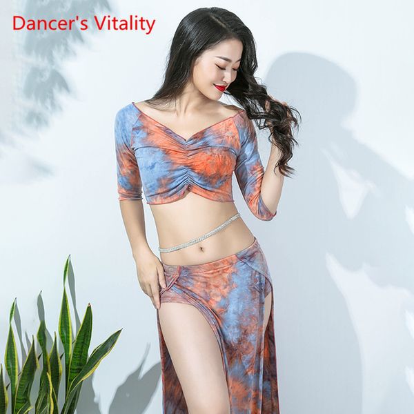 stage wear women bellydance costume 2 piece set white long sleeve oriental dance performance show wearmodal blouse side slit skirt, Black;red
stage wear women bellydance costume 2 piece set white long sleeve oriental dance performance show wearmodal blouse side slit skirt, Black;red