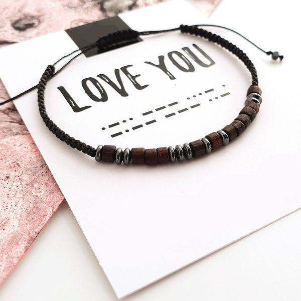new fashion brown wooden cylinder beads bracelet men women handmade braided macrame adjustable bracelet for men women jewelry, Golden;silver
new fashion brown wooden cylinder beads bracelet men women handmade braided macrame adjustable bracelet for men women jewelry, Golden;silver