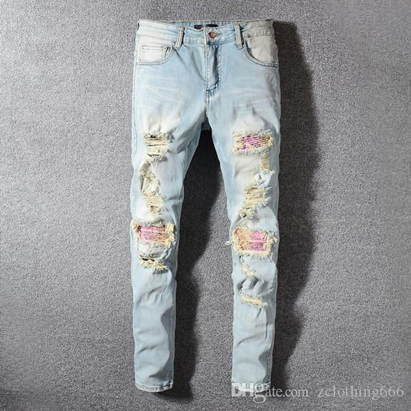 unique mens ribbon panelled skinny black jeans fashion designer slim fit washed motocycle denim pantalones patches hip hop jeans for men, Blue
unique mens ribbon panelled skinny black jeans fashion designer slim fit washed motocycle denim pantalones patches hip hop jeans for men, Blue