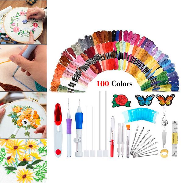 craft diy 80/136 pcs/set magic patterns punch needle kit craft tool embroidery pen set threads for sewing knitting diy threaders, Black
craft diy 80/136 pcs/set magic patterns punch needle kit craft tool embroidery pen set threads for sewing knitting diy threaders, Black