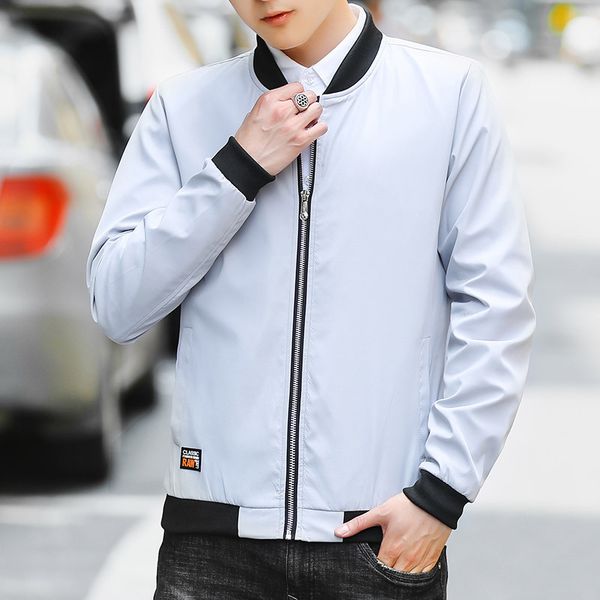 jacket men's 2019 autumn new style youth men baseball collar casual jacket men's cardigan zip-up fashion, Black;brown
jacket men's 2019 autumn new style youth men baseball collar casual jacket men's cardigan zip-up fashion, Black;brown