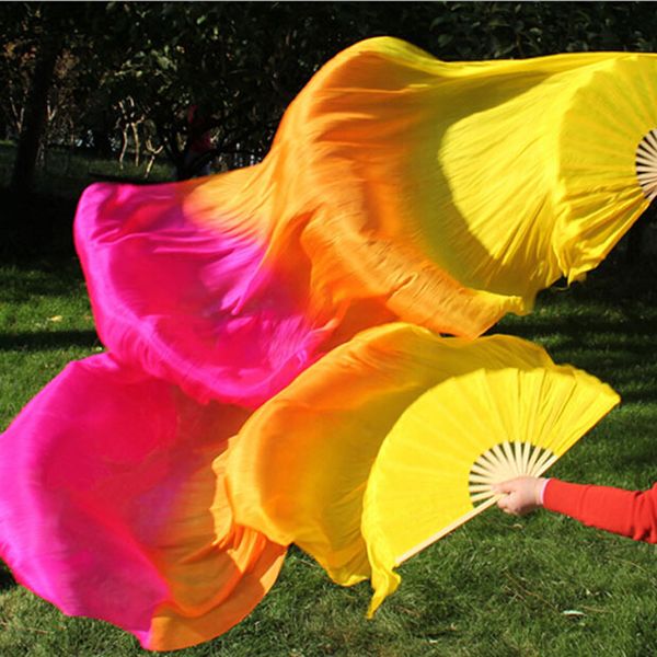 women 1 pair(left + right) 100% silk veil belly dance fan(1.8m) yellow / orange / rose, Black;red
women 1 pair(left + right) 100% silk veil belly dance fan(1.8m) yellow / orange / rose, Black;red