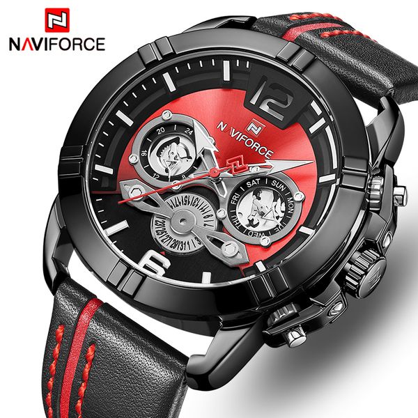 naviforce men watch mens sports quartz watches male leather waterproof calendar clock relogio masculino, Slivery;brown
naviforce men watch mens sports quartz watches male leather waterproof calendar clock relogio masculino, Slivery;brown