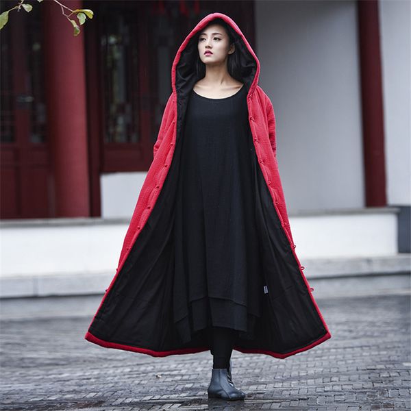 johnature women cotton linen coats hooded 2019 new winter parkas button vintage thick warm clothes plus size women coats brief, Tan;black
johnature women cotton linen coats hooded 2019 new winter parkas button vintage thick warm clothes plus size women coats brief, Tan;black