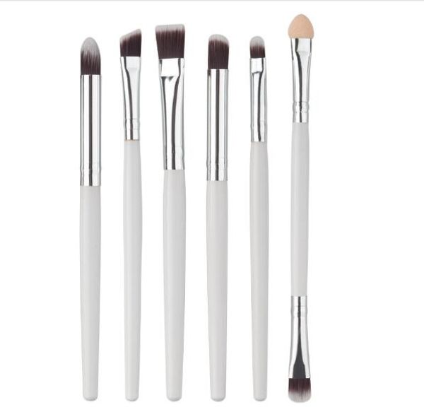 beauty tools 6pcs makeup eye brushes set white wooden handle silver tube brush
beauty tools 6pcs makeup eye brushes set white wooden handle silver tube brush