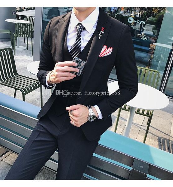 fashionable one button groomsmen peak lapel groom tuxedos men suits wedding/prom/dinner man blazer(jacket+pants+tie+vest) aa202, Black;gray
fashionable one button groomsmen peak lapel groom tuxedos men suits wedding/prom/dinner man blazer(jacket+pants+tie+vest) aa202, Black;gray