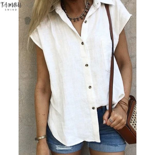 womens solid botton cotton blouses short sleeve ladies white office linen shirt crew neck women plus size blusas mujer white blouse
womens solid botton cotton blouses short sleeve ladies white office linen shirt crew neck women plus size blusas mujer white blouse