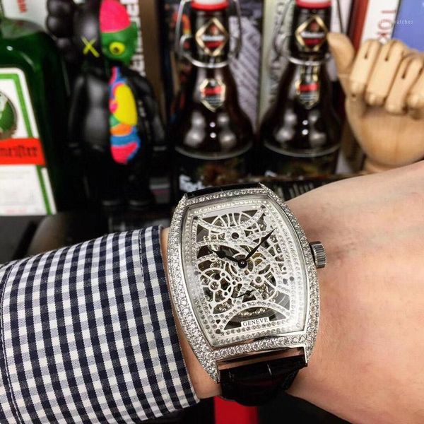 men watches automatic movement luminous 39.5x55mm cnc carving watches watch male1, Slivery;brown
men watches automatic movement luminous 39.5x55mm cnc carving watches watch male1, Slivery;brown