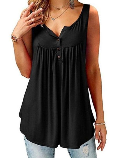 fashion 2019 plus size women solid brace tank pleated slip camisole sleeveless casual summer loose tank s-5xl, White
fashion 2019 plus size women solid brace tank pleated slip camisole sleeveless casual summer loose tank s-5xl, White