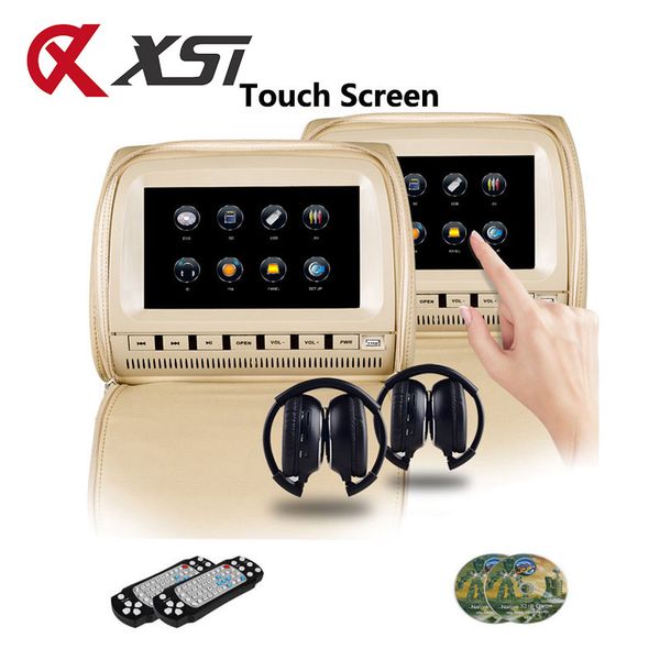 xst 2pcs 9 inch car headrest monitor touch screen dvd video mp5 player zipper cover support ir/fm/usb/sd/speaker/game
xst 2pcs 9 inch car headrest monitor touch screen dvd video mp5 player zipper cover support ir/fm/usb/sd/speaker/game
