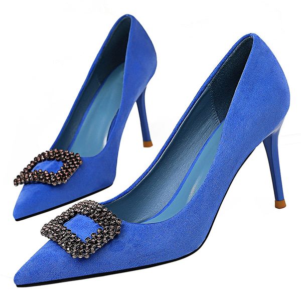2019 women 8.5cm high heels blue pumps pointed toe elegant lady shoes crystal scarpins yellow prom jeans wedding pumps, Black
2019 women 8.5cm high heels blue pumps pointed toe elegant lady shoes crystal scarpins yellow prom jeans wedding pumps, Black