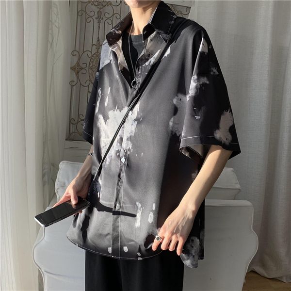 fashion men shirt summer men clothing 2020 short sleeve loose casual shirts for comfortable thin blouse homme, White;black
fashion men shirt summer men clothing 2020 short sleeve loose casual shirts for comfortable thin blouse homme, White;black