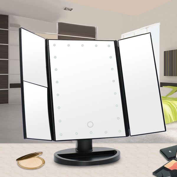 22 led touch screen makeup mirror 1x 2x 3x magnifying mirrors 4 in 1 tri-folded deskmirror lights health beauty tool
22 led touch screen makeup mirror 1x 2x 3x magnifying mirrors 4 in 1 tri-folded deskmirror lights health beauty tool