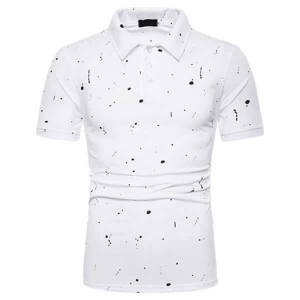 men designer print polos fashion natural color short sleeve polos casual turn-down collar polos males clothing, White;black
men designer print polos fashion natural color short sleeve polos casual turn-down collar polos males clothing, White;black