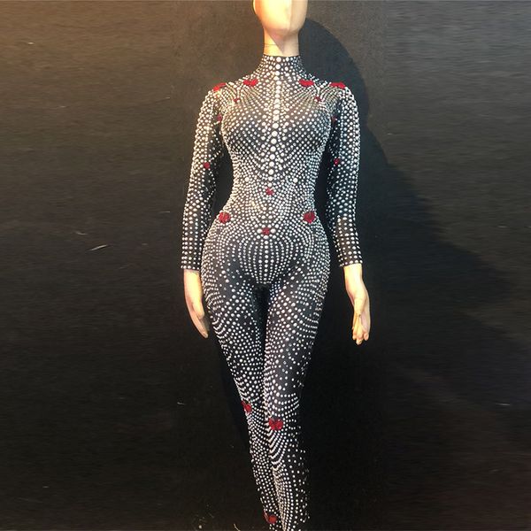 2019 black rhinestones pearls jumpsuit women's party stretch bodysuit leggings nightclub female singer show costume outfit dj417, Black;red
2019 black rhinestones pearls jumpsuit women's party stretch bodysuit leggings nightclub female singer show costume outfit dj417, Black;red