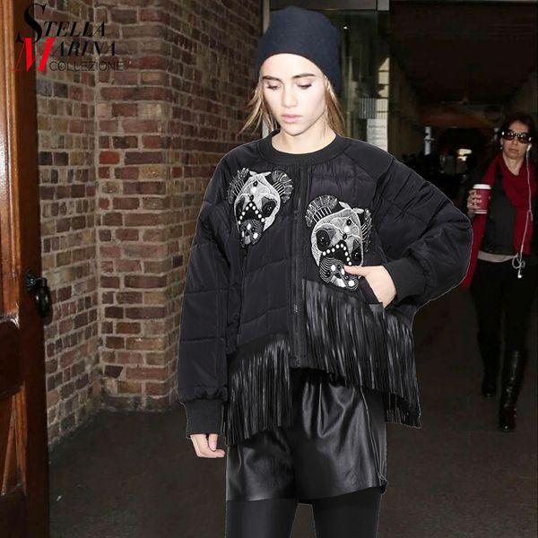 2018 korean style women black parka jacket hen with tassel cartoon patch zipper plus size female outerwear warm jacket coat 3090
2018 korean style women black parka jacket hen with tassel cartoon patch zipper plus size female outerwear warm jacket coat 3090