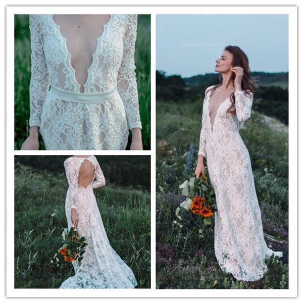 a line white lace long sleeves beach bohemian wedding dresses bridal gown backless 2019 boho wedding dress
a line white lace long sleeves beach bohemian wedding dresses bridal gown backless 2019 boho wedding dress