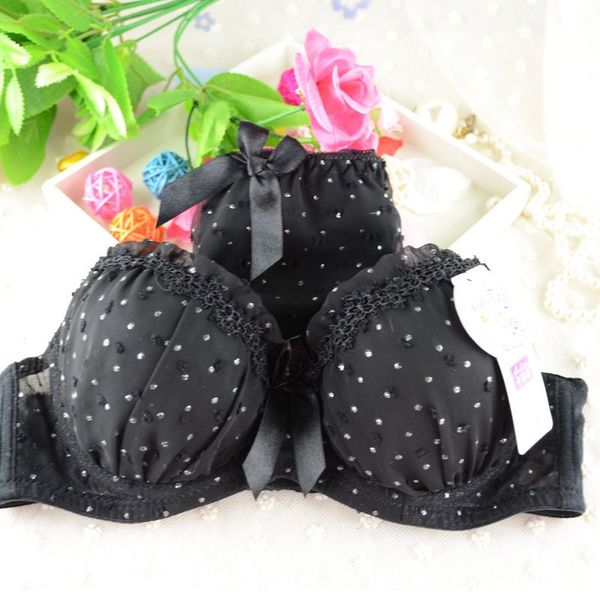 lingerie elegant 3/4 cup bra panty dot lace women underwear set bra push up set, Red;black
lingerie elegant 3/4 cup bra panty dot lace women underwear set bra push up set, Red;black