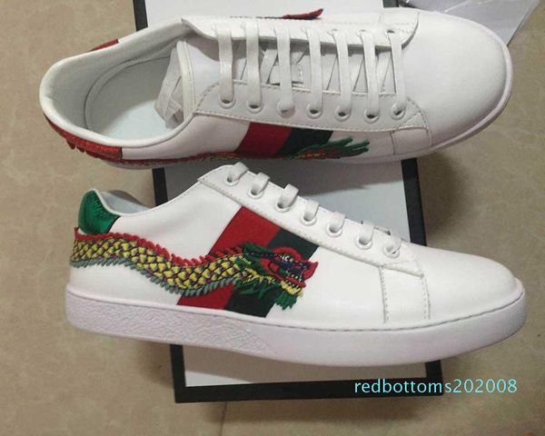bee new designer shoes white snake dragon embroidered mens women genuine leather designer sneakers casual shoes r08, Black
bee new designer shoes white snake dragon embroidered mens women genuine leather designer sneakers casual shoes r08, Black