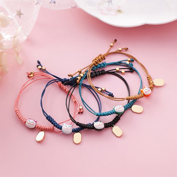 cartoon handmade cute ceramic cat bracelet colorful beads rope for girls lovers birthday gifts adjustable rope simple bangles, Golden;silver
cartoon handmade cute ceramic cat bracelet colorful beads rope for girls lovers birthday gifts adjustable rope simple bangles, Golden;silver