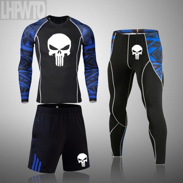 skull compression sets tracksuit mens sport running jogging suit rash guard gym punisher clothing men fitness workout tight, Black;blue
skull compression sets tracksuit mens sport running jogging suit rash guard gym punisher clothing men fitness workout tight, Black;blue